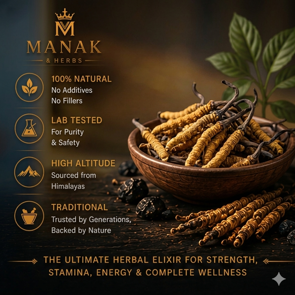 MANAK Cordyceps (Keeda Jadi) – Premium Himalayan Herbal Supplement